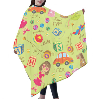 Personality  Cute Vintage Toys Background Hair Cutting Cape