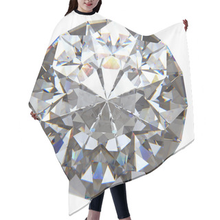 Personality  Round Diamond From Top Side Isolated On White Background Hair Cutting Cape
