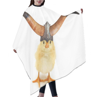 Personality   Horned Chick Viking With Helmet Funny Conceptual Photo                                Hair Cutting Cape