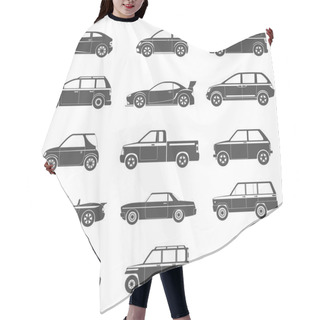Personality  Car Icons Black Hair Cutting Cape