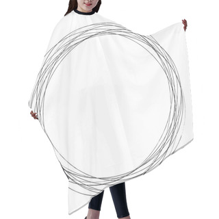 Personality  Abstract Random Circles Geometric Circular Element Hair Cutting Cape