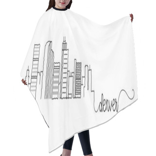 Personality  Denver City Skyline Doodle Sign Hair Cutting Cape
