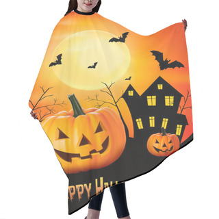 Personality  Halloween Background Vector Hair Cutting Cape
