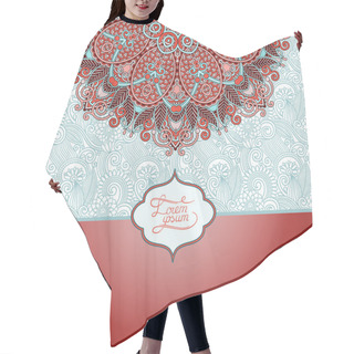 Personality  Islamic Vintage Floral Pattern, Template Frame For Greeting Card Hair Cutting Cape