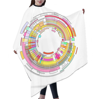 Personality  Texhnologic Circle On White  Background Hair Cutting Cape