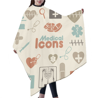 Personality  Medical Icons Hair Cutting Cape