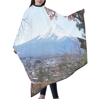 Personality  Mt. Fuji With Fall Colors In Japan. Hair Cutting Cape