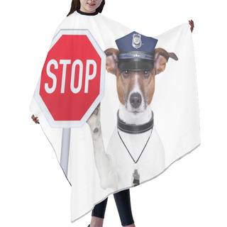 Personality  Police Dog Hair Cutting Cape
