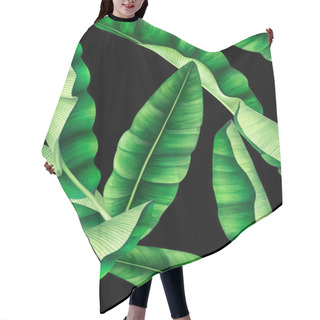 Personality  Seamless Pattern With Banana Leaves. Hand Drawn Watercolor Illustration. Hair Cutting Cape