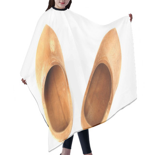 Personality  Wooden Clogs Hair Cutting Cape