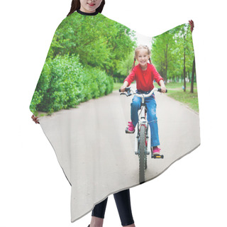 Personality  Girl With Bicycle Hair Cutting Cape