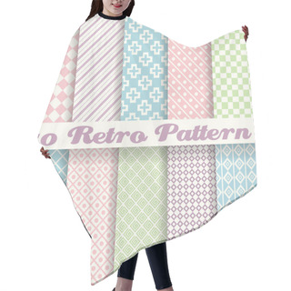 Personality  Pastel Retro Different Vector Seamless Patterns (tiling) Hair Cutting Cape