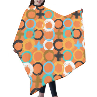 Personality  Pattern With Painted Circles And Crosses Hair Cutting Cape