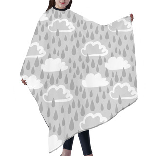 Personality  Pattern With Clouds And Rain Drops  Hair Cutting Cape