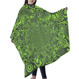 Personality  Vivid Green Coloured Splatter. Cool Burst Effect. Deep Twisted Mess. Liquid Green Mud Or Dirt. Modern Cyber Style. Curve Shaped Lines. Green Color Pattern. Surreal Dye Fantasy. Magic Paint Effects. Hair Cutting Cape