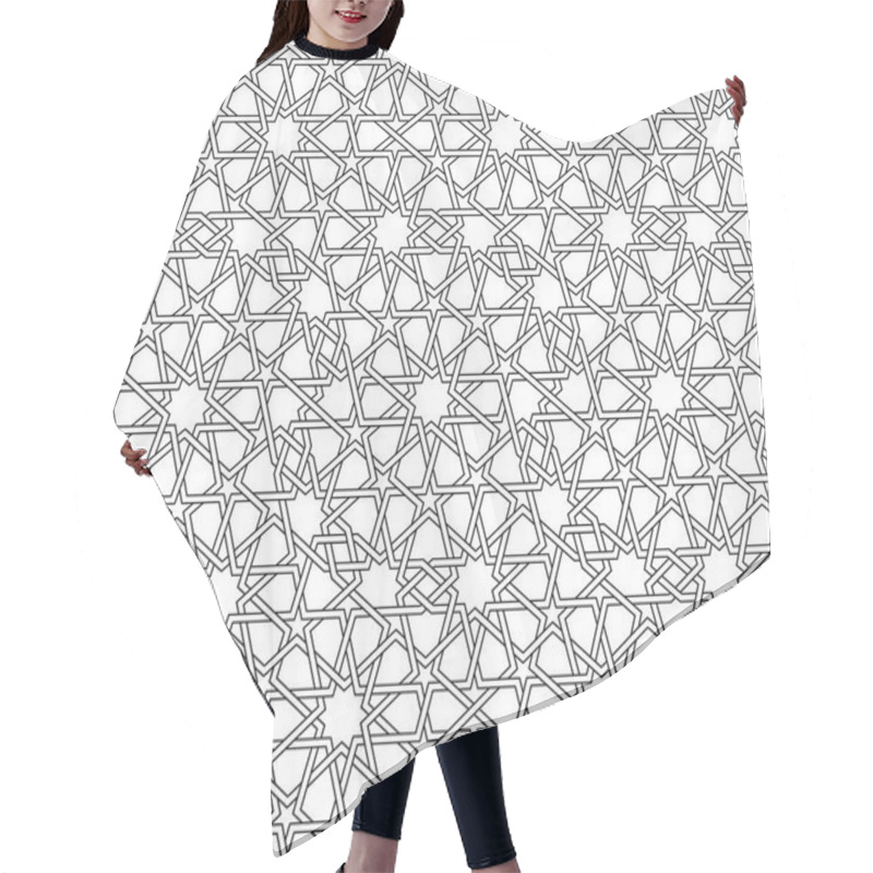 Personality  Islamic seamless vector hair cutting cape