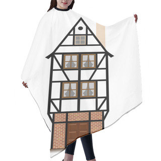 Personality  Fachwerk House Traditional Cottage Isolated Hair Cutting Cape