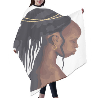 Personality  Silhouette African Woman Hair Cutting Cape