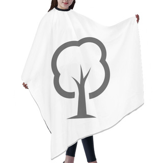 Personality  Pictograph Of Tree Icon Hair Cutting Cape