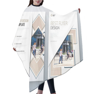 Personality  Flyer Design. Corporate Business Report Cover Hair Cutting Cape