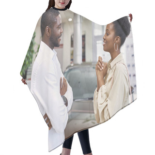 Personality  Attractive Lady Begs Her Husband To Buy A Car Hair Cutting Cape