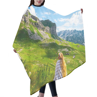 Personality  Back View Of Woman In Blanket Looking At Mountains In Durmitor Massif, Montenegro Hair Cutting Cape