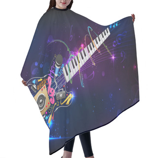 Personality  Music Background Hair Cutting Cape