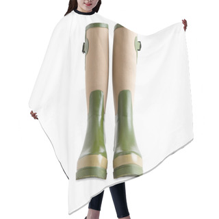 Personality  Pair Of Stylish Ladies Gardening Boots Hair Cutting Cape