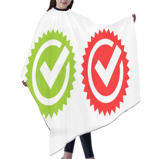 Personality  Acceptance Tick Vector Icon Hair Cutting Cape