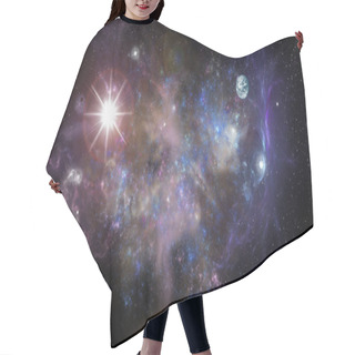 Personality  Space Landscape Hair Cutting Cape