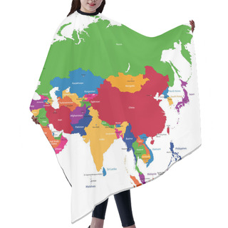 Personality  Asia Map Hair Cutting Cape