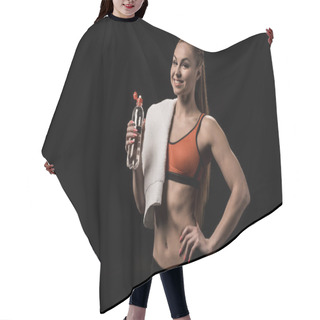 Personality  Athlete With Towel Holding Bottle Of Water Hair Cutting Cape