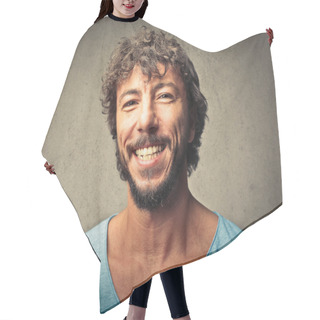 Personality  Happy Man Smiling Hair Cutting Cape