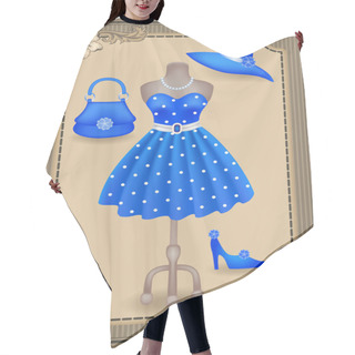 Personality  Fashionable Dress In Retro Style And Accessories Hair Cutting Cape