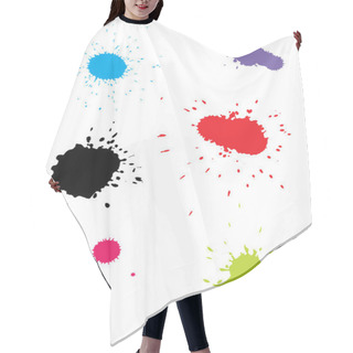 Personality  Color Blots Hair Cutting Cape