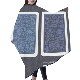Personality  The Reverse Side Of A Playing Card For Blackjack Other Game With A Pattern. Hair Cutting Cape