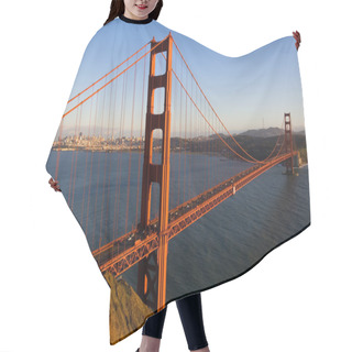 Personality  Golden Gate Bridge At Sunset Hair Cutting Cape