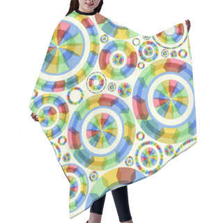Personality  Seamless Vector Pattern With Kaleidoscope Circles Hair Cutting Cape