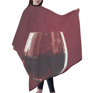 Personality  Splash Of Red Wine In Glass  Hair Cutting Cape