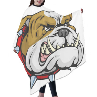 Personality  Mean Bulldog Mascot Illustration Hair Cutting Cape