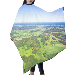 Personality  Aerial View Of Rural Landscape Hair Cutting Cape