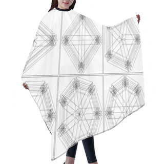 Personality  From Triangle To The Octagon Structure Vector Hair Cutting Cape