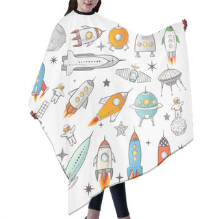 Personality  Collection Of Sketchy Space Objects Hair Cutting Cape