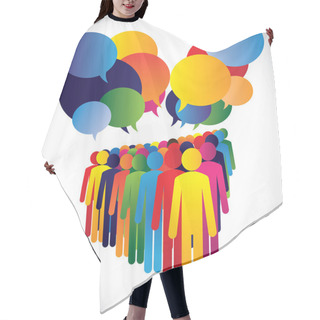 Personality  Concept Vector - Company Employees Interaction & Communication Hair Cutting Cape