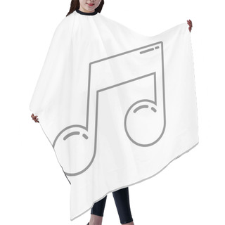 Personality  Music Note Icon Hair Cutting Cape