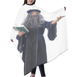 Personality  Wizard With Book Hair Cutting Cape