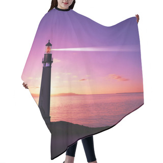 Personality  Lighthouse Searchlight Beam Through Marine Air At Night Hair Cutting Cape