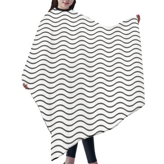 Personality  Seamless Wavy Line Pattern Hair Cutting Cape