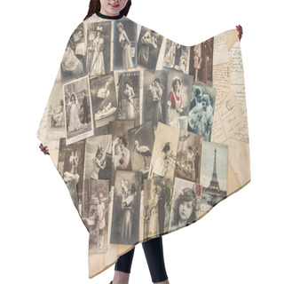 Personality  Vintage Greetings Postcards Hair Cutting Cape