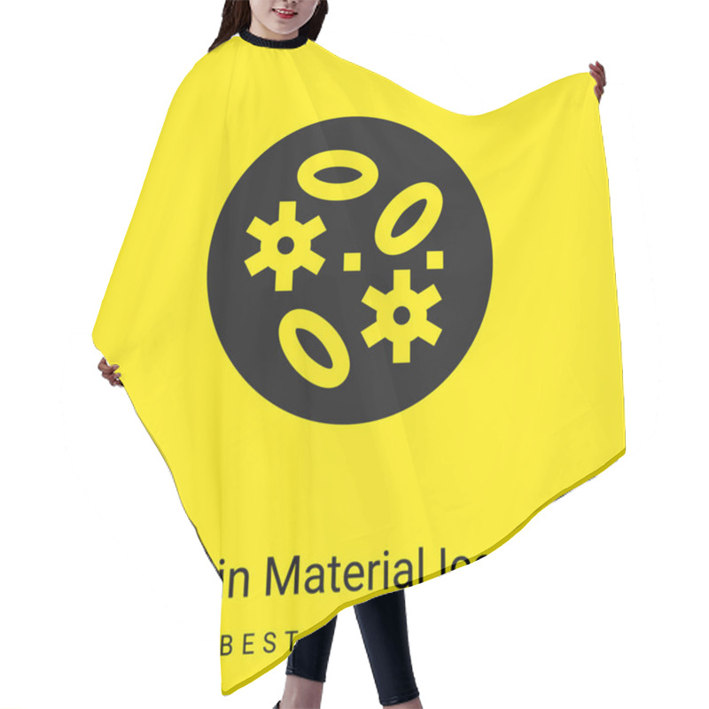 Personality  Bacteria minimal bright yellow material icon hair cutting cape